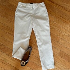 WHITE HOUSE BLACK MARKET Off- White Slim Ankle Pants